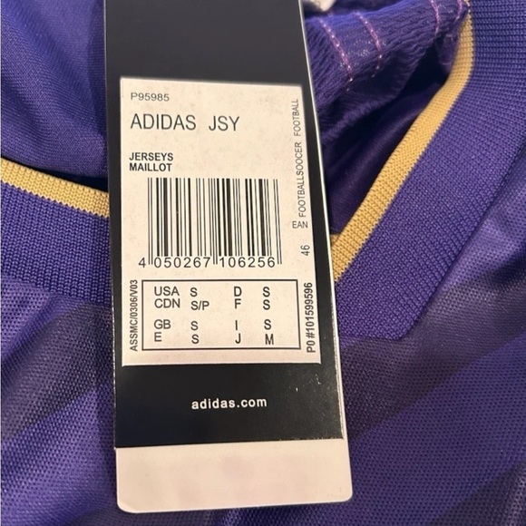 Adidas Orlando City MLS 2015 Home Soccer Jersey Men's Size Small Purple NWT - Picture 6 of 7